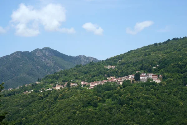 Krajobraz Wzdłuż Drogi Arni Garfagnana Alpi Apuane Prowincji Lucca Toskania — Zdjęcie stockowe