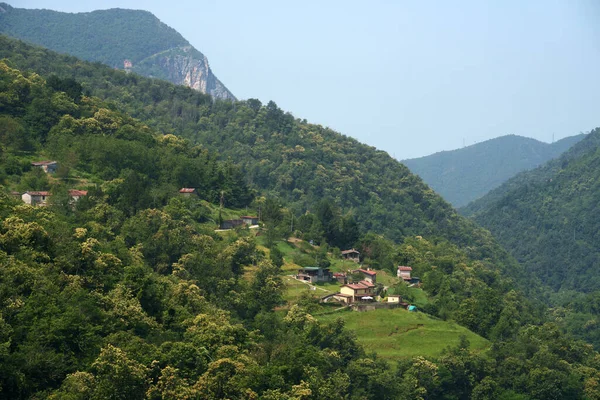 Krajina Podél Silnice Arni Garfagnana Alpi Apuane Provincii Lucca Toskánsko — Stock fotografie