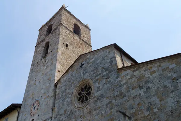 意大利托斯卡纳卢卡省Camaiore大教堂的立面 — 图库照片