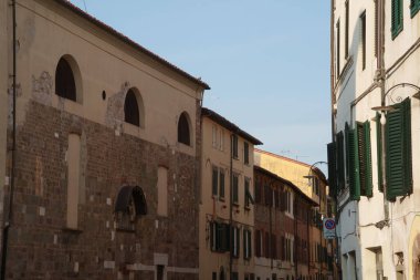 Lucca, Tuscany, İtalya 'nın tarihi binalarının dışında.