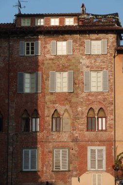 Lucca, Toskana, İtalya 'daki Foro Meydanı' nda San Michele
