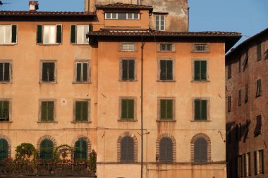 Lucca, Toskana, İtalya 'daki Foro Meydanı' nda San Michele