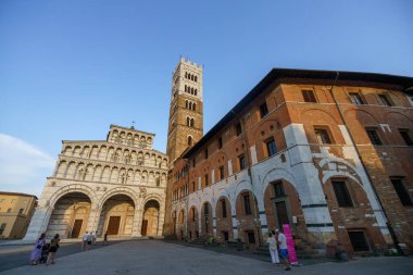 Lucca, Tuscany, İtalya, Ortaçağ Binası.