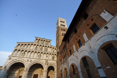 Lucca, Tuscany, İtalya, Ortaçağ Binası.
