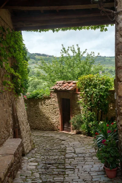 Montefioralle Średniowieczna Wioska Chianti Prowincja Firenze Toskania Włochy — Zdjęcie stockowe