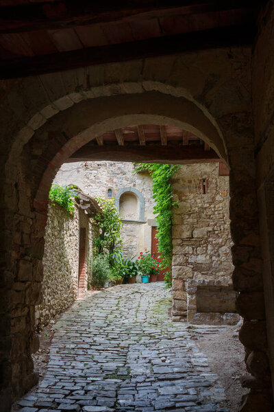 Montefioralle, medieval village in Chianti, Firenze province, Tuscany, Italy