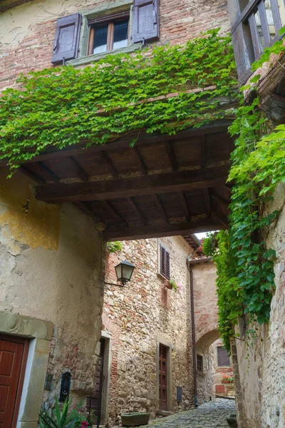 Montefioralle Vila Medieval Chianti Província Firenze Toscana Itália — Fotografia de Stock