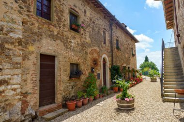 Brolio, Siena bölgesindeki tarihi köy, Tuscany, İtalya