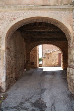 Villa a Sesta, Siena bölgesinin tarihi köyü, Toskana, İtalya