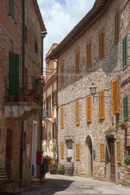 Villa a Sesta, Siena bölgesinin tarihi köyü, Toskana, İtalya