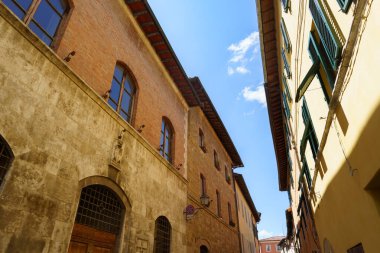 San Quirico d Orcia, Siena 'nın tarihi bir kasabası, Toskana, İtalya