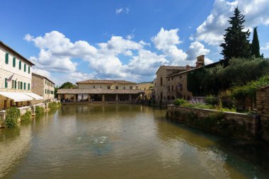 Bagno Vignoni, Siena ili, Toskana, İtalya: su karesi