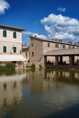 Bagno Vignoni, Siena ili, Toskana, İtalya: su karesi