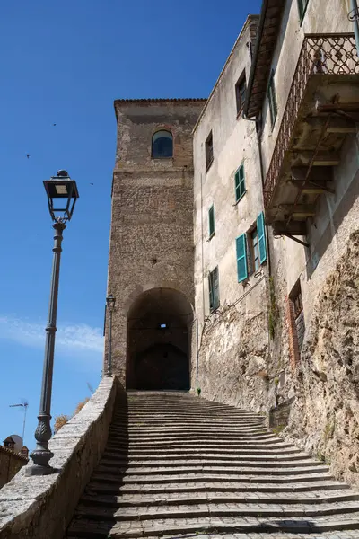 Castiglione Teverina 'da, tarihi kasaba Viterbo, Lazio, İtalya