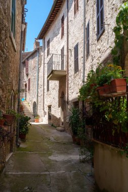 Lugnano Teverina 'da, Terni' nin eski bir kasabası, Umbria, İtalya
