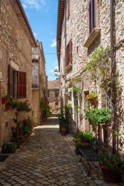 Lugnano Teverina 'da, Terni' nin eski bir kasabası, Umbria, İtalya