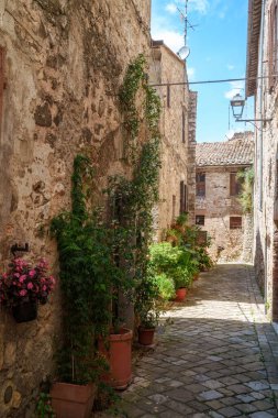 Lugnano Teverina 'da, Terni' nin eski bir kasabası, Umbria, İtalya