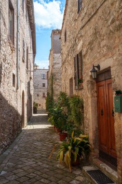 Lugnano Teverina 'da, Terni' nin eski bir kasabası, Umbria, İtalya