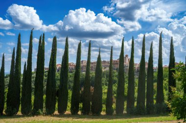 Fornole manzarası, Terni 'nin tarihi bir kasabası, Umbria, İtalya