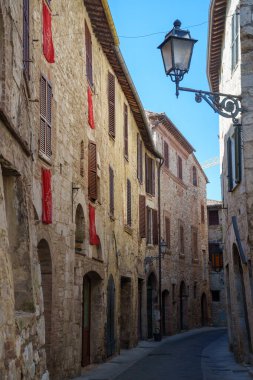 San Gemini, Terni 'deki eski kasaba, Umbria, İtalya