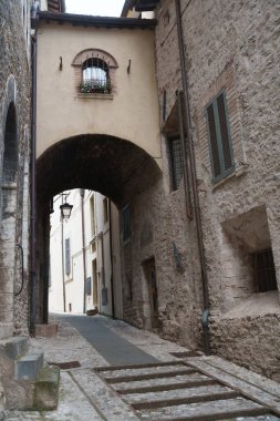 Spoleto, Perugia ili, Umbria, İtalya 'nın tarihi binaları