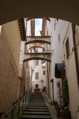 Spoleto, Perugia ili, Umbria, İtalya 'nın tarihi binaları