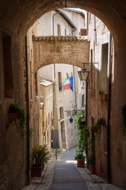 Spoleto, Perugia ili, Umbria, İtalya 'nın tarihi binaları