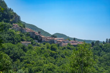 Petrella Salto, Rieti 'deki eski köy, Lazio, İtalya