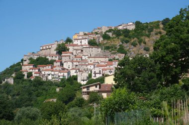 Longano, Isernia 'nın eski bir kasabası, Molise, İtalya