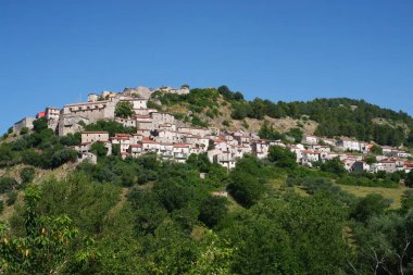 Longano, Isernia 'nın eski bir kasabası, Molise, İtalya