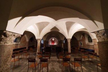 Ortaçağ San Vincenzo Kilisesi Prato, Milano, Lombardy, İtalya