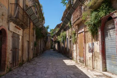 Apice Vecchio, Benevento 'da terk edilmiş eski bir köy, Campania, İtalya