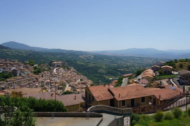 Muro Lucano 'nun manzarası, Potenza ilinin eski bir kasabası, Basilicata, İtalya