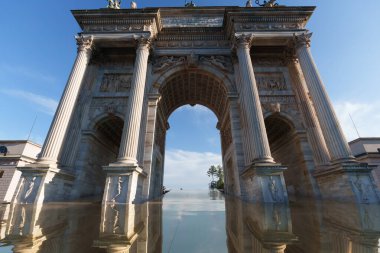 Arco della Pace, famous arch in Milan, Lombardy, Italy