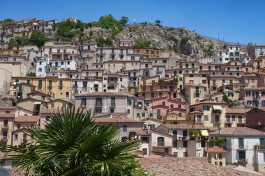 Muro Lucano 'nun manzarası, Potenza ilinin eski bir kasabası, Basilicata, İtalya