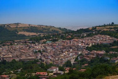Orsara di Puglia, Foggia 'nın eski bir kasabası, Apulia, İtalya