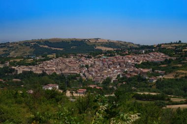 Orsara di Puglia, Foggia 'nın eski bir kasabası, Apulia, İtalya