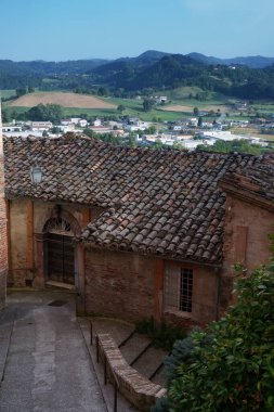 Amandola, historic town in Fermo province, Marche, Italy clipart