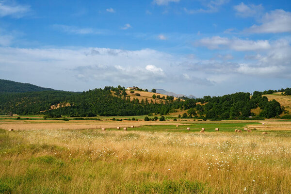 Rural landscape near Colfiorito, Perugia province, Umbria, Italy, at summer.