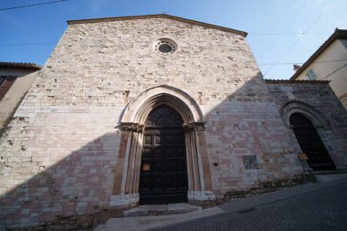 Montefalco, Perugia, Umbria, İtalya 'nın tarihi binaları
