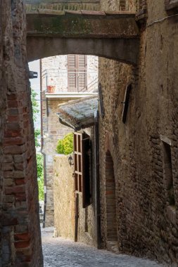 Montefalco, Perugia, Umbria, İtalya 'nın tarihi binaları