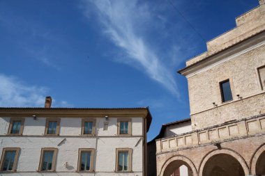 Montefalco, Perugia, Umbria, İtalya 'nın tarihi binaları