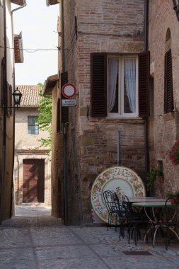 Montefalco, Perugia, Umbria, İtalya 'nın tarihi binaları
