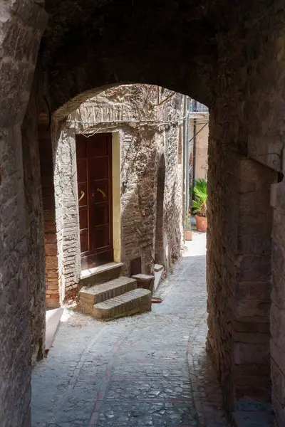 Historische Gebäude Spello Provinz Perugia Umbrien Italien — Stockfoto