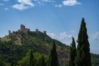 Assisi, Perugia eyaletinin tarihi şehri, Umbria, İtalya