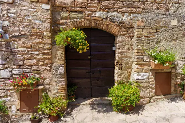 Collepino Středověká Vesnice Poblíž Spella Provincie Perugia Umbria Itálie — Stock fotografie