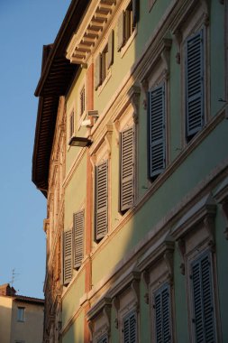 Perugia 'nın tarihi binaları, Umbria bölgesi, İtalya