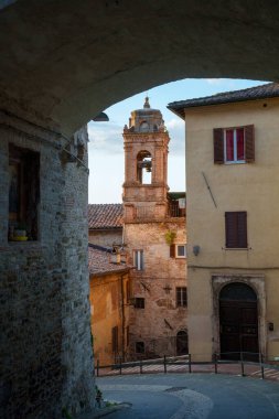 Perugia 'nın tarihi binaları, Umbria bölgesi, İtalya