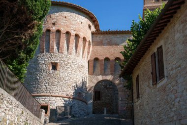 Corciano, Perugia eyaletinin ortaçağ köyü, Umbria, İtalya