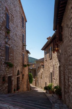 Corciano, Perugia eyaletinin ortaçağ köyü, Umbria, İtalya
